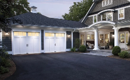 White Coachman Garage Door with Windows